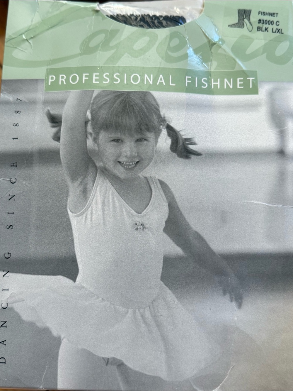 Capezio Black Professional Fishnet Kids